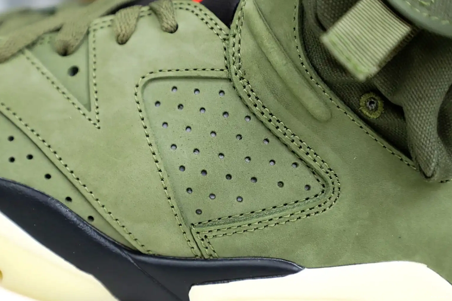 X 6 RETRO TRAVIS 'OLIVE' Kimikick SCOTT JORDAN AIR 0617